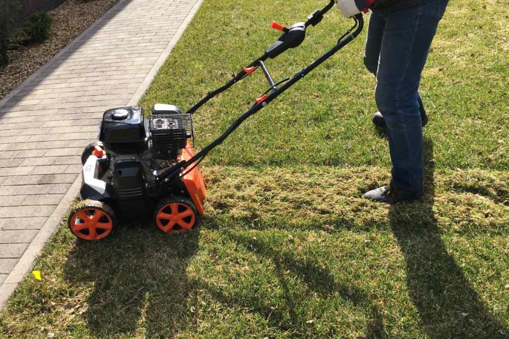 Une personne qui utilise un outil de jardinage de marque Feider